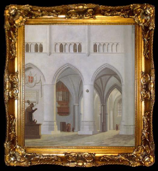 framed  Pieter Jansz Saenredam Interior of the Church of St Bavon at Haarlem (mk05), ta009-2